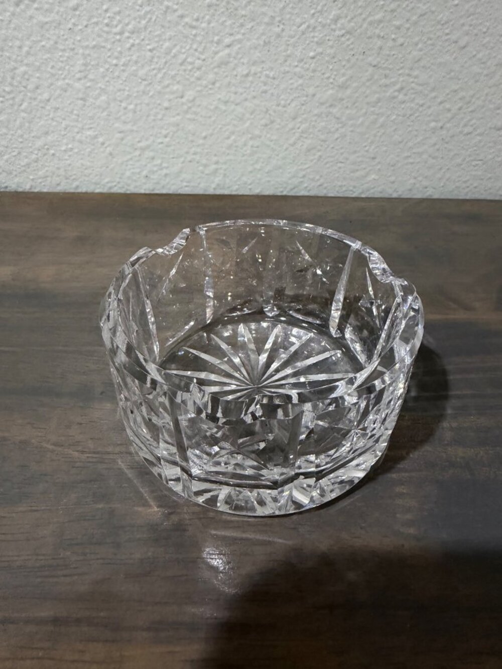 Vintage Waterford Crystal Ashtray Trinket Dish Cut Crystal Great Condition
